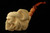 srv - Chief Skull Block Meerschaum Pipe with fitted case 15381