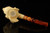 srv - Chief Skull Block Meerschaum Pipe with fitted case 15381