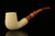 srv - Rusticated Bent Billiard by Kenan Block Meerschaum Pipe with fitted case M3306