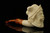 srv - Viking Block Meerschaum Pipe Carved by Cevher with fitted case M3498