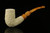srv - Autograph Series Carved Bent Billiard Block Meerschaum Pipe with fitted case M3553