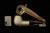srv Premium - Lattice Straight Block Meerschaum Pipe with fitted case M3633