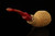 srv Premium - Deluxe Carved Apple Meerschaum Pipe by Tekin with case 15533