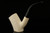 srv Premium - Sitting Poker 9 mm Filter Meerschaum Pipe with case 15544