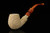 srv - Carved Bent Billiard Block Meerschaum Pipe with fitted case M3702