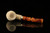 srv - Carved Bent Billiard Block Meerschaum Pipe with fitted case M3702