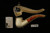 srv - Bent Billiard Block Meerschaum Pipe with fitted case M3708