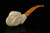 srv - Skull in Claw Churchwarden Dual Stem Meerschaum Pipe with fitted case M3832