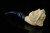 srv - Skull in Bear's Mouth Block Meerschaum Pipe with fitted case M3866