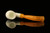 srv - Bent Billiard by Kenan Block Meerschaum Pipe with fitted case M3909