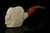 srv - Big Chief Skull Block Meerschaum Pipe with fitted case M3923