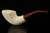 F. Baki - Panel Horn - srv Premium Meerschaum Pipe Carved by Fikri Baki with case 15588