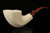 F. Baki - Panel Horn - srv Premium Meerschaum Pipe Carved by Fikri Baki with case 15588