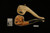 srv - African Buffolo Block Meerschaum Pipe by Kenan with fitted case M4108
