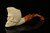 srv - Crescent Skull Block Meerschaum Pipe with fitted case M4155