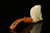 srv - Crescent Skull Block Meerschaum Pipe with fitted case M4155
