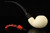 IMP Meerschaum Pipe - Olympos - Churchwarden Dual Stem with fitted case i2660