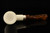 IMP Meerschaum Pipe - Billiard - Dual Stem  9 mm Filter Pipe with case i2674