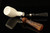 IMP Meerschaum Pipe - Billiard - Dual Stem  9 mm Filter Pipe with case i2674
