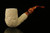 srv - Deluxe Carved Bent Billiard Block Meerschaum Pipe by Emin Brothers with fitted case M4202