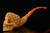 srv - Carved Skull Block Meerschaum Pipe with fitted case 15703