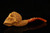srv - Carved Skull Block Meerschaum Pipe with fitted case 15703