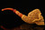 srv - Carved Skull Block Meerschaum Pipe with fitted case 15703