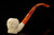 srv - Skull Churchwarden Block Meerschaum Pipe with fitted case 15710