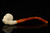 srv - Skull Churchwarden Block Meerschaum Pipe with fitted case 15710