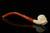 srv - Skull Churchwarden Block Meerschaum Pipe with fitted case 15710
