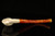 srv - Skull Churchwarden Block Meerschaum Pipe with fitted case 15710