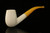 srv - Bent Billiard Churchwarden Dual Stem Meerschaum Pipe with case M4282