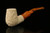 srv - Carved Bent Billiard Churchwarden Dual Stem Meerschaum Pipe with case M4286