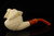 srv - Smilodon Saber-toohed Tiger Block Meerschaum Pipe with case 15744