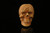 srv - Carved Skull Block Meerschaum Pipe with fitted case M4307