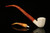 srv - Octagon Churchwarden Dual Stem Meerschaum Pipe with case M4325