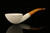 srv - Squashed Dublin Block Meerschaum Pipe with fitted case M4365