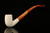 srv - Bent Billiard Churchwarden Block Meerschaum Pipe with fitted case M4370