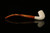 srv - Bent Billiard Churchwarden Block Meerschaum Pipe with fitted case M4370