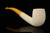 srv - Rusticated Bent Billiard Block Meerschaum Pipe with fitted case M4483