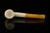 srv - Rusticated Bent Billiard Block Meerschaum Pipe with fitted case M4483