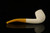 srv - Rusticated Bent Billiard Block Meerschaum Pipe with fitted case M4483
