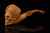 srv - Skull with Beret Block Meerschaum Pipe with fitted case M4496