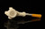 srv Premium - Spigot Eagle's Claw Pocket Pipe Block Meerschaum Pipe with pocket case M4585