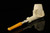 srv Premium - Spigot Eagle's Claw Pocket Pipe Block Meerschaum Pipe with pocket case M4585