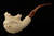 srv - Smoky Mouth Dragon Block Meerschaum Pipe with fitted case 15804