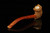 srv - Greenman Churchwarden Dual Stem Meerschaum Pipe with case M4624