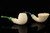 IMP Meerschaum - Two Pipe Set - Hand Carved with chest case i2713