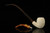 srv - Deluxe Dragon Carved Churchwarden Dual Stem Meerschaum Pipe with case M4662