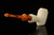 srv - Lattice Poker Block Meerschaum Pipe with fitted case M4683